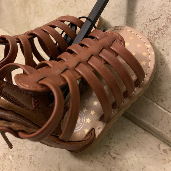 Cognac Infant girls gladiator sandals size 2 - Picture 3 of 3